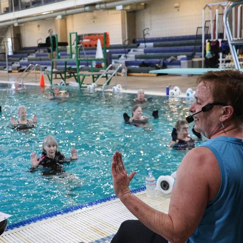 Water fitness classes and lap swimming are popular exercise choices at Willamalane 