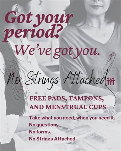 No Strings Attached provides FREE menstrual hygiene and bladder incontinence products