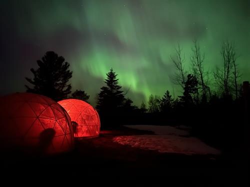 Northern lights from our igloos