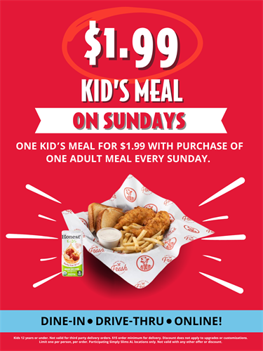 Sunday Special Kid's Meal 