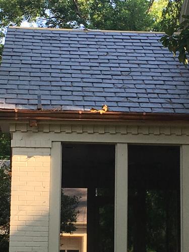 Imitation slate roof