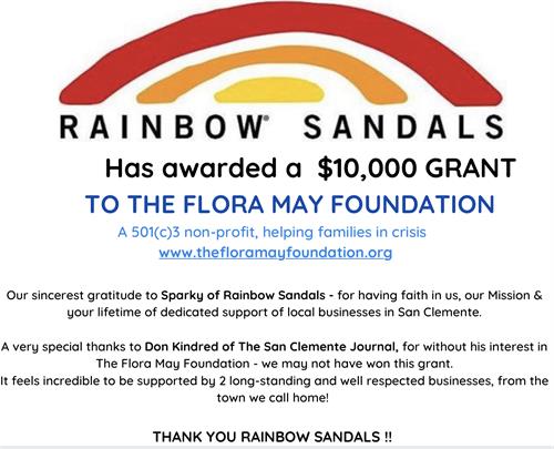 Thank You Rainbow Sandals Foundation!