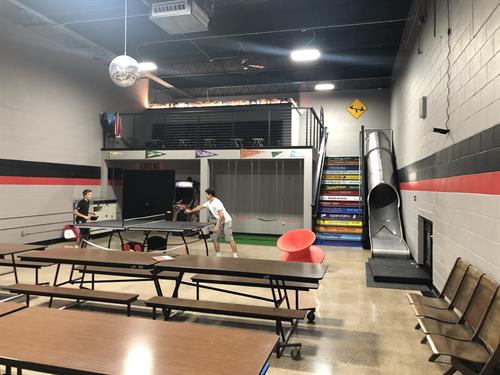 cafeteria turned play space