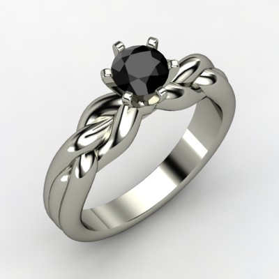 Black Diamond Braid Ring
