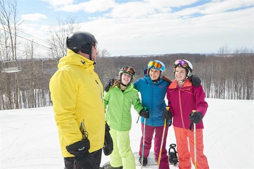 Family Skiing and Snowboarding