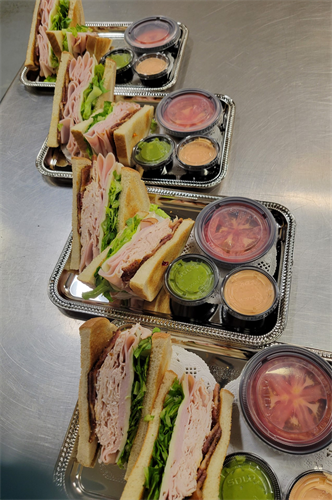 Turkey Club Sandwiches for Executive Business Meeting