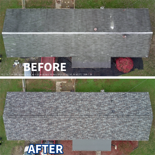 Asphalt Shingle roofer before & after photos