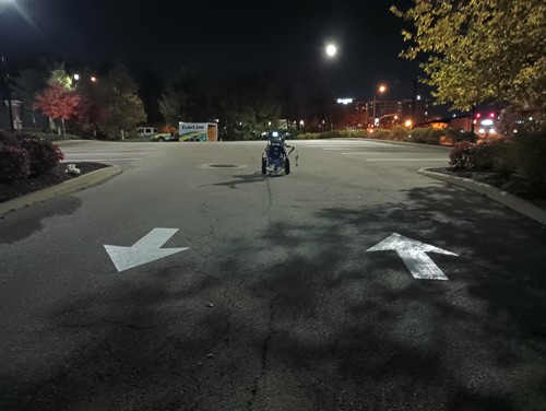 Feshly painted arrows make sure your clients understand how to safely navigate your lot.