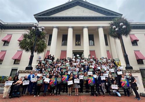 Rally in Tally against SB254 criminalizing gender affirming care for minors