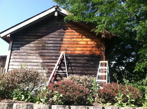 Log home stripping Log home stripping