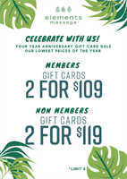 Elements Massage Pearland- Open House/ Anniversary Sale