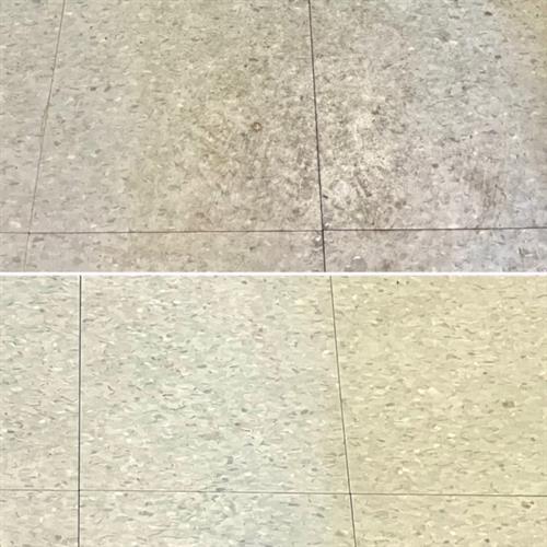 Before and After Floor Cleaning