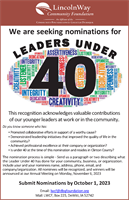 LincolnWay Community Foundation: Seeking Nominations for Leaders Under 40!