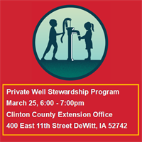 "Keeping Your Private Well Water Safe" Free Learning Session for Private Well Owners