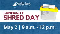 Community Shred Day at DeWitt Bank & Trust Co.