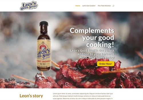 BBQ sauce e-commerce website
