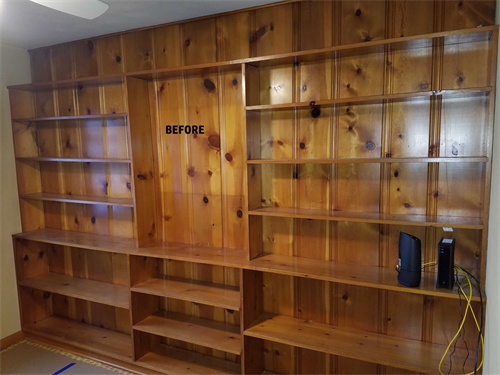 Wood Shelves Before