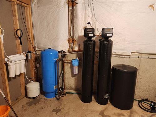 Well tank, iron buster, softener system & Reverse osmosis install
