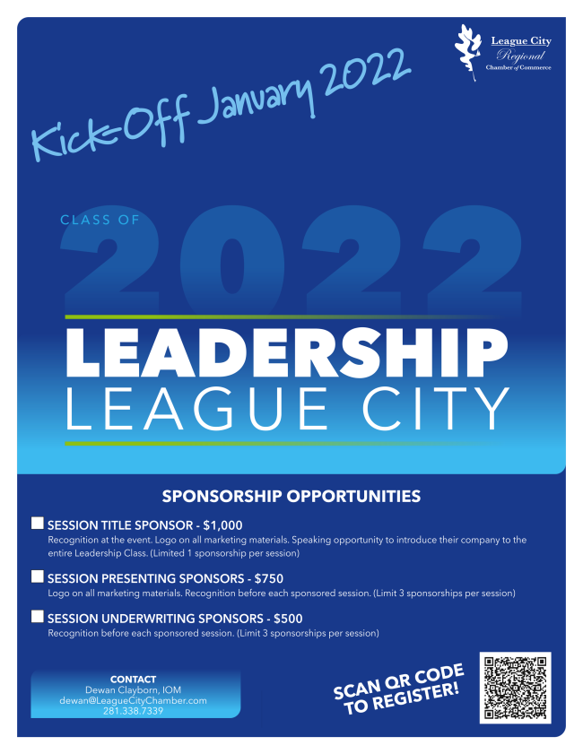 Sign up for 2022 Leadership League City!