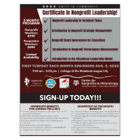 Texas A&M Certificate in Nonprofit Leadership!