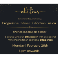 Ditas Progressive Indian California Fusion Dinner