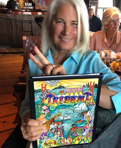 Victoria colella created the menu art for The Trident Resaurant when it reopened in 2012. 