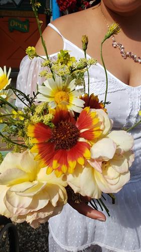 Wedding Package includes a bouquet from the shipyard garden