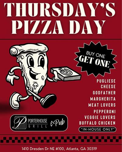 Porterhouse Grill Thursday Pizza Day Porterhouse Grill Thursday Pizza Day