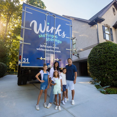 Happy customers in front of the Wirks truck