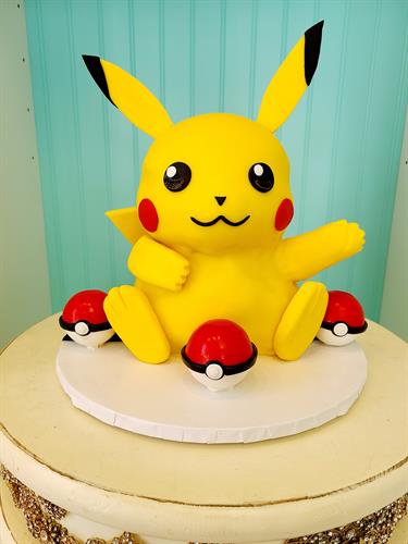 Pikachu Pokemon birthday cake