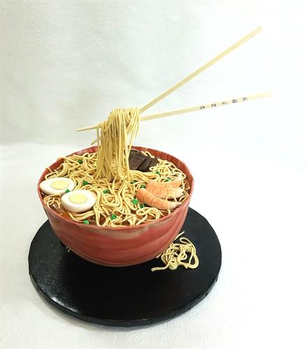 Ramen noodle birthday cake