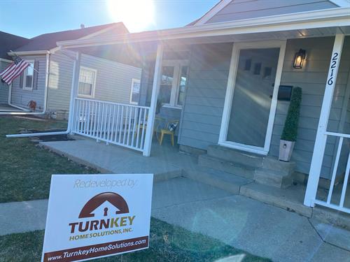 TURNKEY PROPERTY - FRESHLY PAINTED EXTERIOR WITH TURNKEY SIGN IN THE YARD