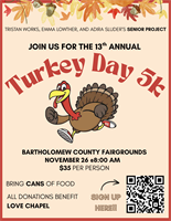 5K on Turkey Day 2026-Wobble till you Gobble for Love Chapel