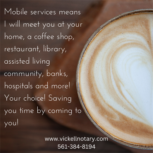 We offer mobile services, which means we come to you! 