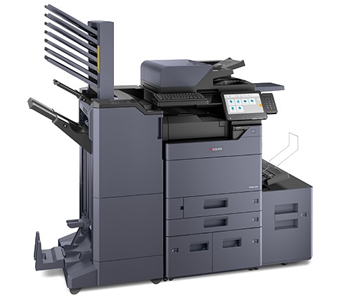 Kyocera TA-4004i Shown with Finisher / Stapler and 7 Bin Mailbox