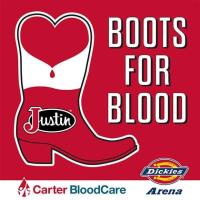 Justin Boots Blood Drive supporting Carter BloodCare