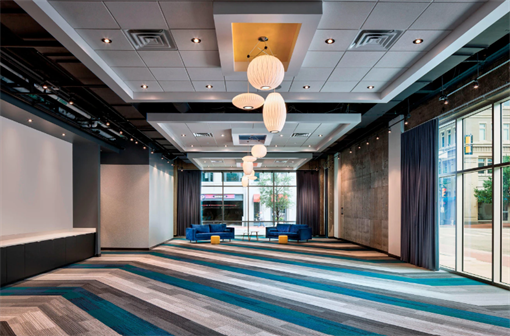 Exchange Ballroom - offering 2,500 sq ft of meeting space.