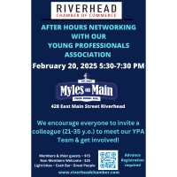 After Hours Networking with our Young Professionals Association @ Myles on Main