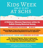 KIDS WEEK at the SCHS Museum: April 24-27, 2019