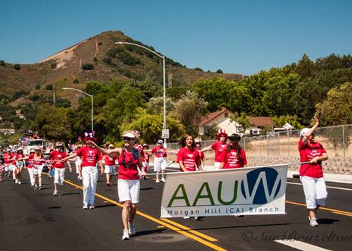 AAUW-MH marching in the annual 4th of July Parade
