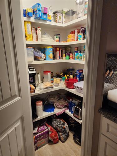 Pantry Re-organizing Before