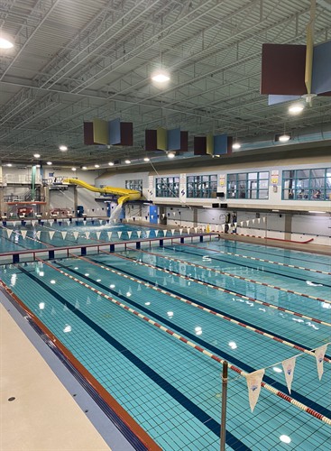 Train, compete or make a splash in our competition pool, featuring an exciting waterslide for added fun.