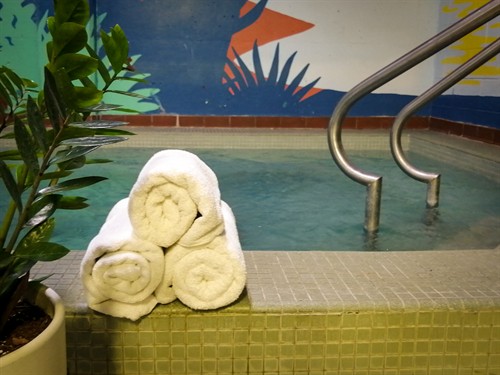 Unwind and recharge in our warm, relaxing hot tub.