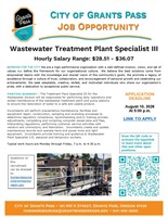 Wastewater Treatment Plant Specialist III