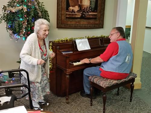 Music and dancing go hand in hand at Redwood Terrace!