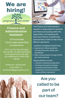 Now Hiring ~ Finance and Administrative Assistant