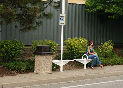 Many of our stops have benches will waiting for the bus