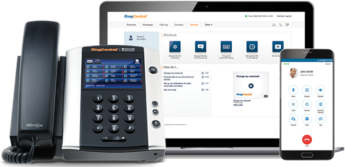 VoIP from RingCentral at reasonable prices with phones from Polycom and headsets from Plantronics