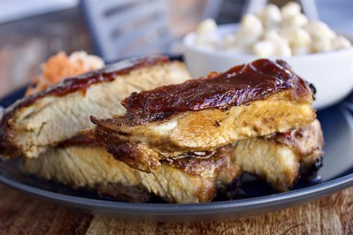 8.8.25 | Lounge | Supper Special | St. Louis-style pork BBQ ribs, Cellentani pasta and cheese, and slaw. St. Louis-style pork BBQ ribs, Cellentani pasta and cheese, and slaw. 8.8.25 | Lounge | Supper Special | St. Louis-style pork BBQ ribs, Cellentani pasta and cheese, and slaw. St. Louis-style pork BBQ ribs, Cellentani pasta and cheese, and slaw.