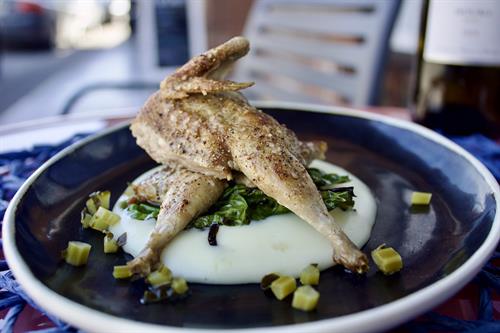 6/20 Partake Dine: Pan-seared quail, kale & potatoes.